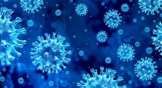 Coronavirussen blauw