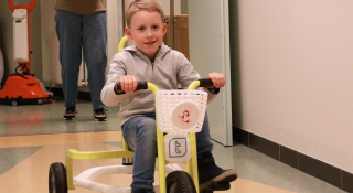 George mocht de infuusfiets uittesten